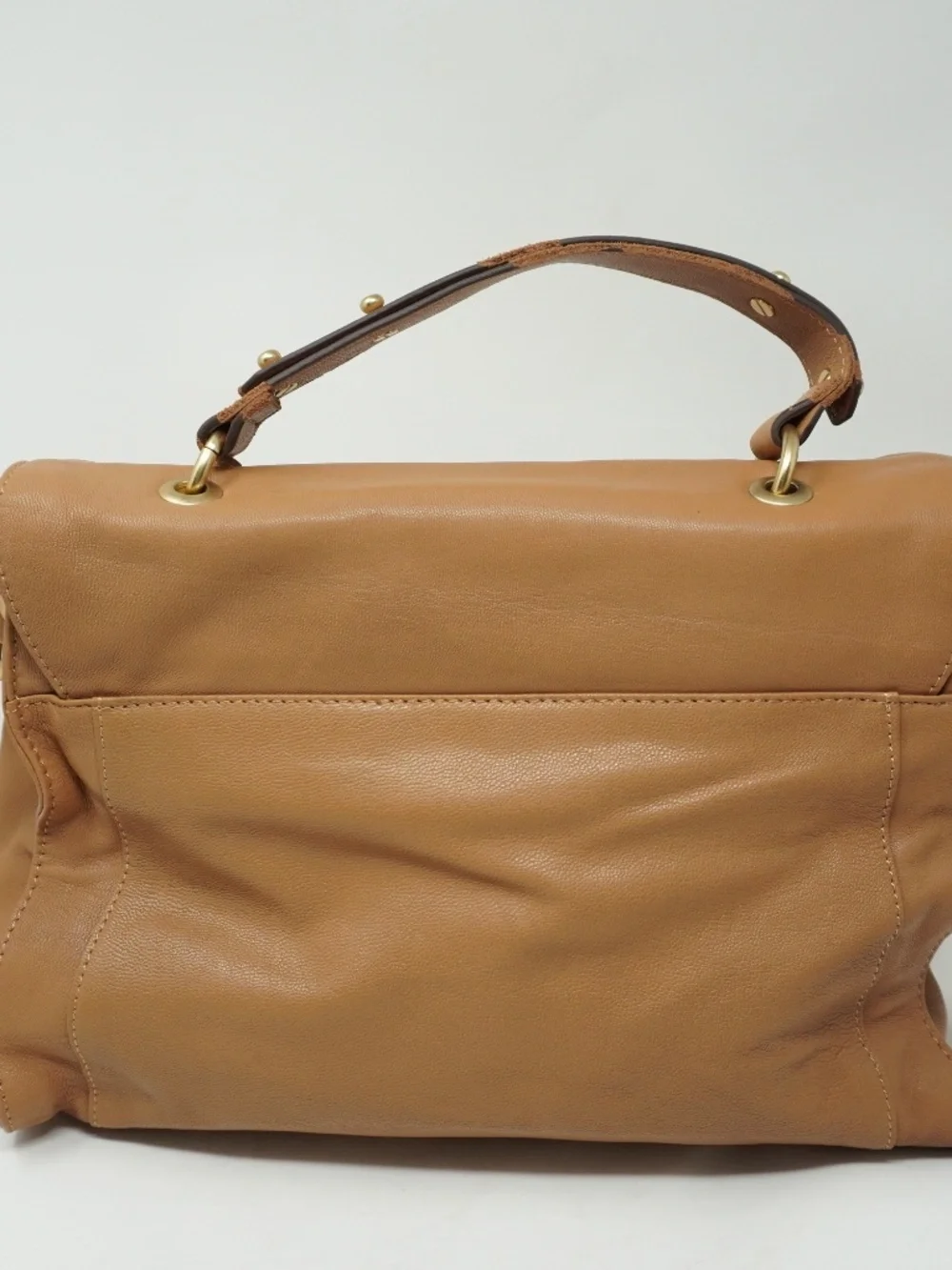 Via Neroli Handbag Tan 100% Leather Color with Gold Hardware